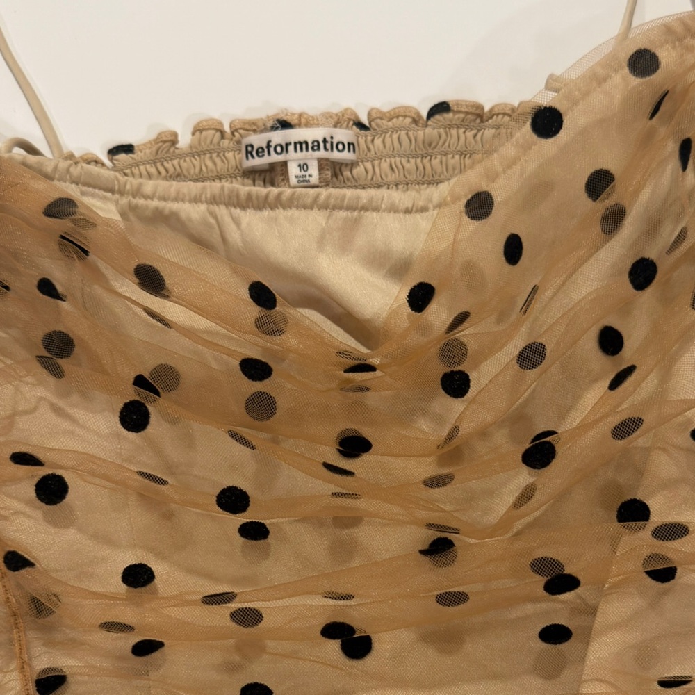 Reformation Amber Top Size 10 Swiss Dot - Picture 4 of 13